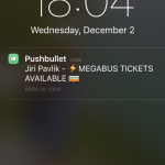 megabus notifikace na zahajeni prodeje